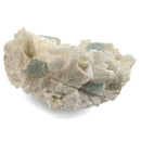 Aquamarine (Beryl) with Muscovite on Feldspar - Specimen