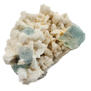 Aquamarine (Beryl) with Muscovite on Feldspar - Specimen