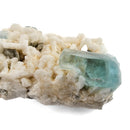 Aquamarine (Beryl) with Muscovite on Feldspar - Specimen