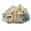 Aquamarine (Beryl) with Muscovite on Feldspar - Specimen