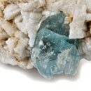 Aquamarine (Beryl) with Muscovite on Feldspar - Specimen