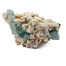 Aquamarine (Beryl) with Muscovite on Feldspar - Specimen