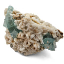 Aquamarine (Beryl) with Muscovite on Feldspar - Specimen