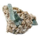 Aquamarine (Beryl) with Muscovite on Feldspar - Specimen
