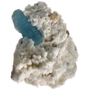Aquamarine (Beryl) on Feldspar (Microcline) - Specimen