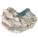 Aquamarine (Beryl) on Feldspar (Microcline) - Specimen