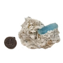 Aquamarine (Beryl) on Feldspar (Microcline) - Specimen