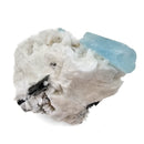 Aquamarine (Beryl) with Feldspar, Schorl (Tourmaline), and Muscovite- Specimen