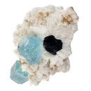 Aquamarine (Beryl) with Feldspar, Schorl (Tourmaline), and Muscovite- Specimen