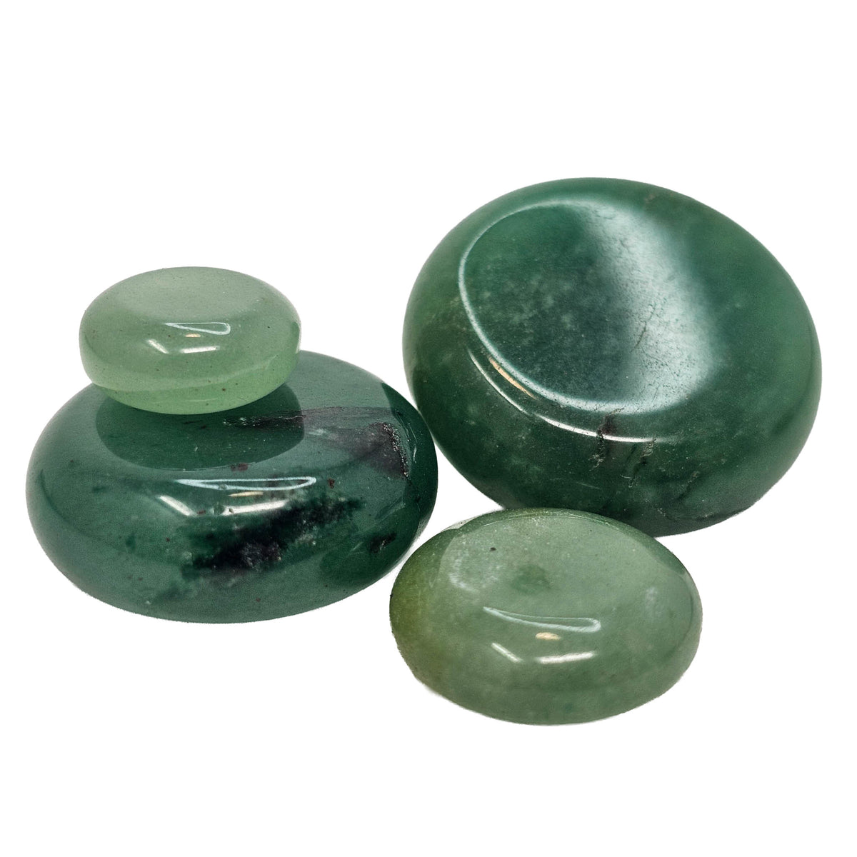 Aventurine thick round flat tumble from Brazil – three sizes