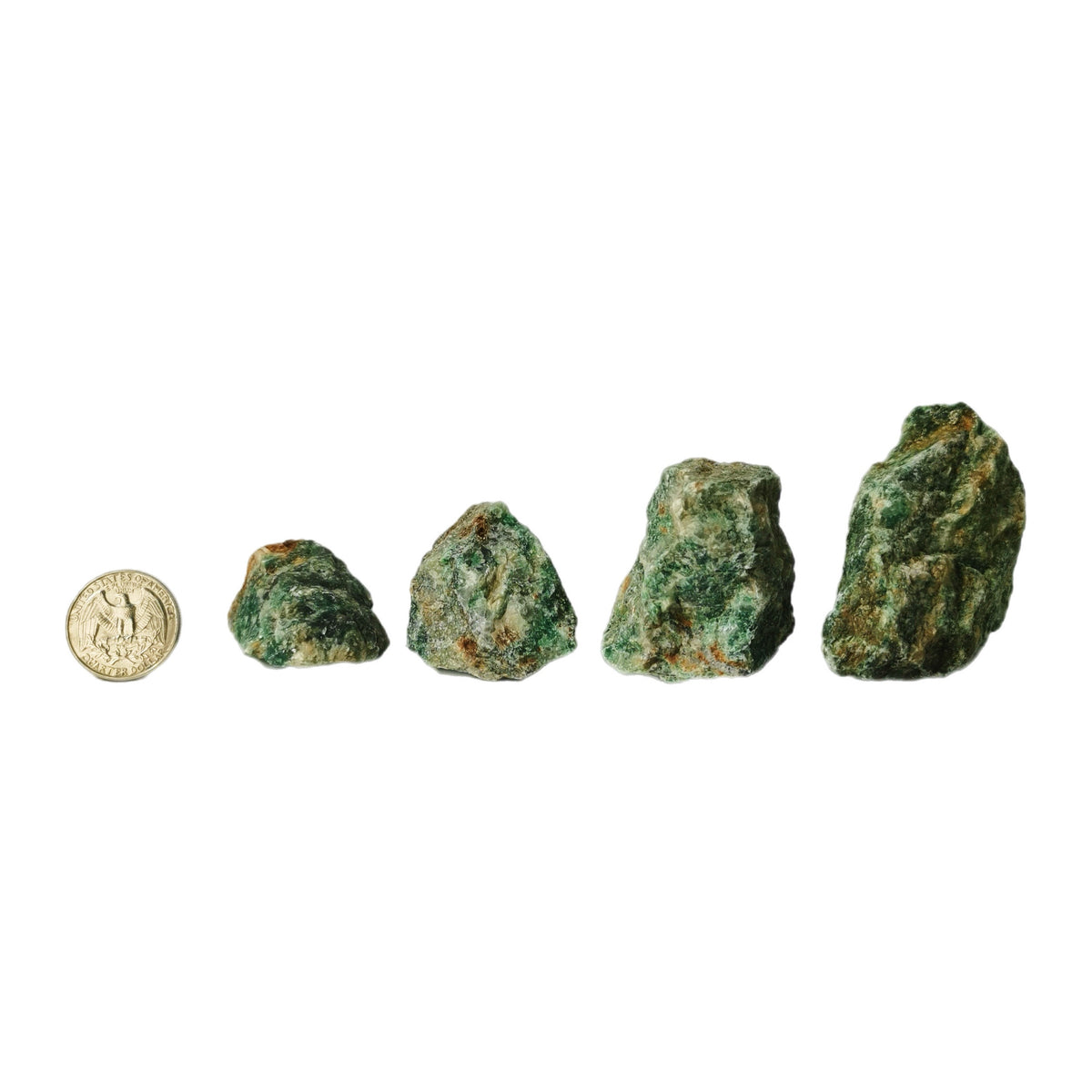 Green aventurine rough from Pakistan, lapidary rough for cabochon and carving projects