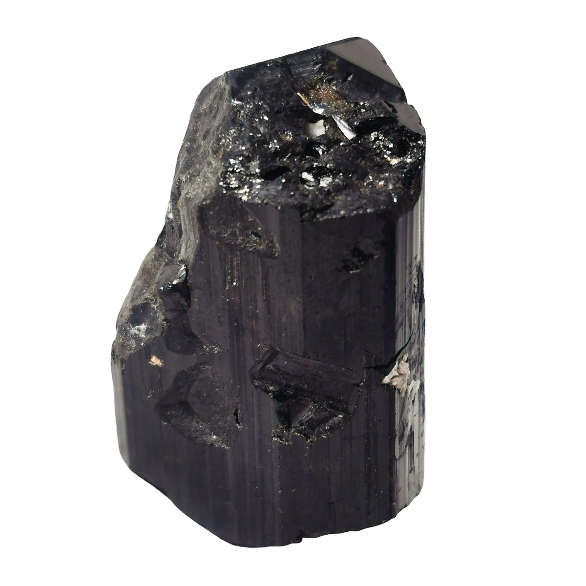 Black Tourmaline specimen, a tourmaline group mineral, from Afghanistan.