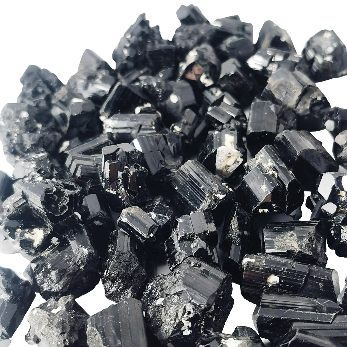 Black Tourmaline specimen, a tourmaline group mineral, from Afghanistan.