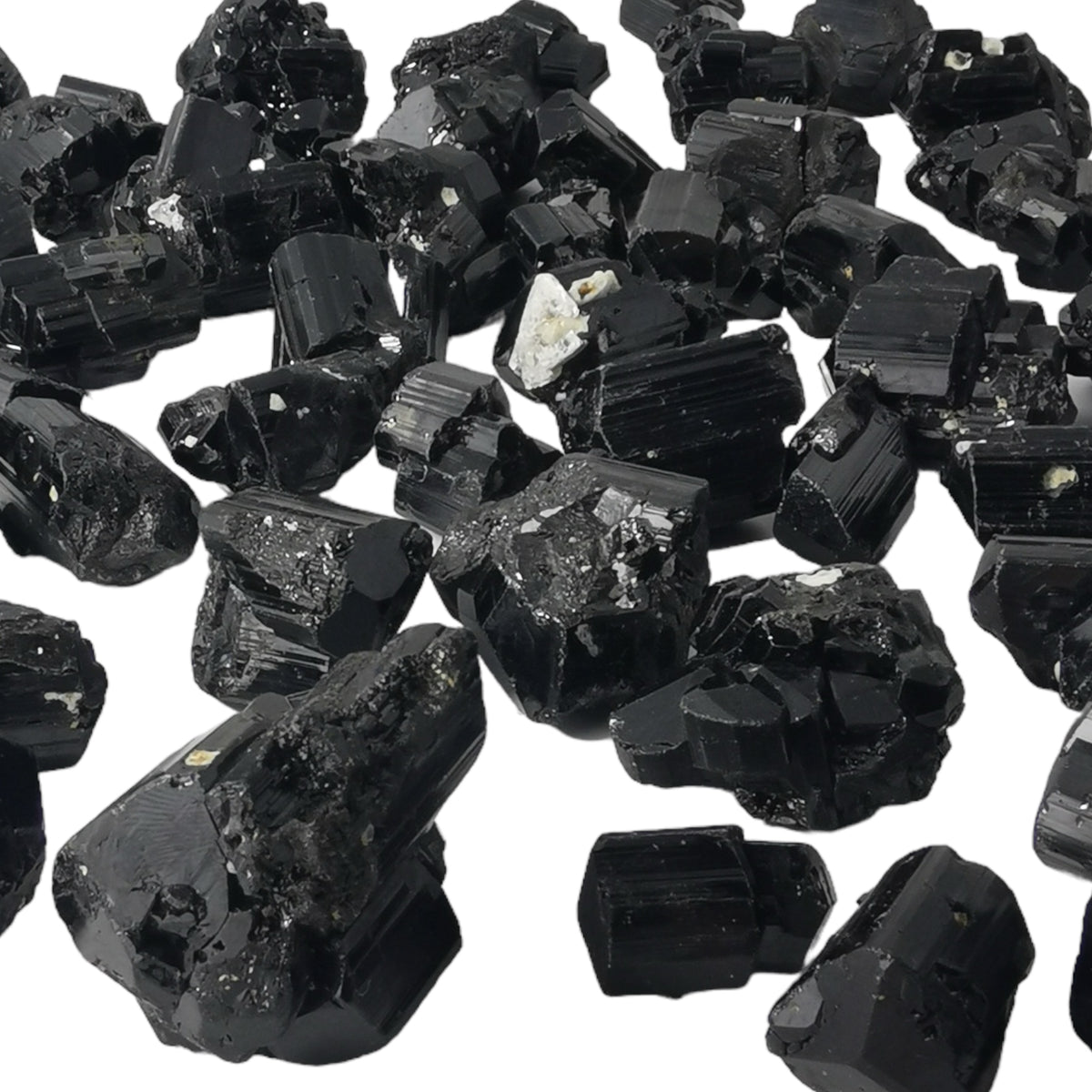 Black Tourmaline specimen, a tourmaline group mineral, from Afghanistan.