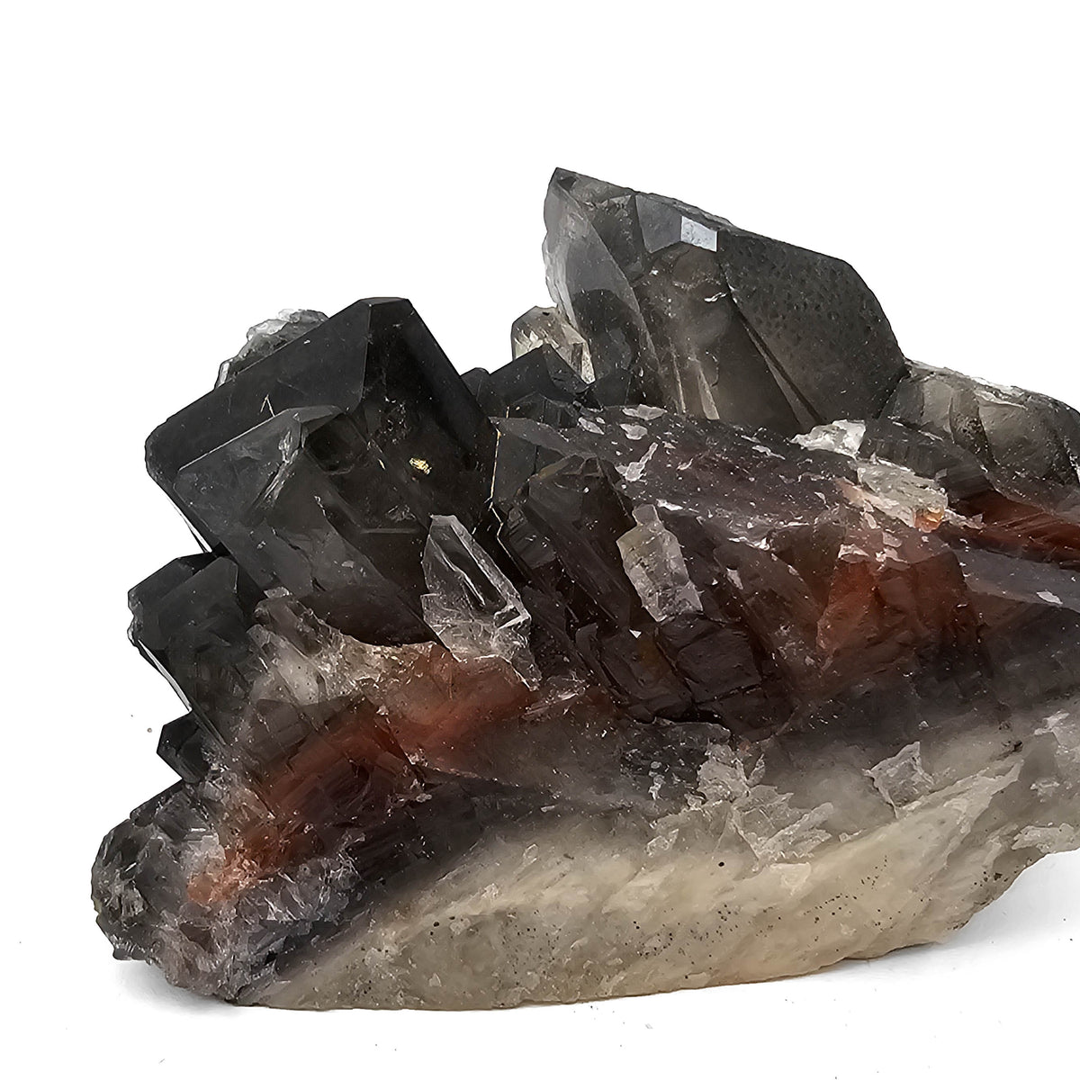 Black Barite specimen, barium sulfate, from Mibladen mining district, Drâa-Tafilalet Region, Morocco.