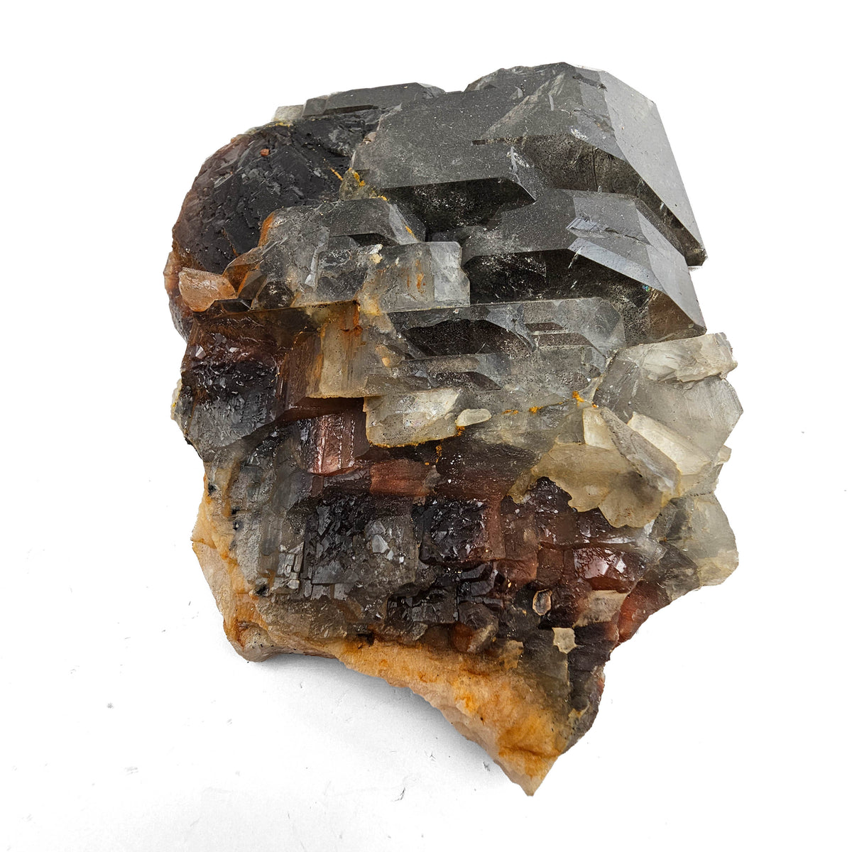 Black Barite specimen, barium sulfate, from Mibladen mining district, Drâa-Tafilalet Region, Morocco.