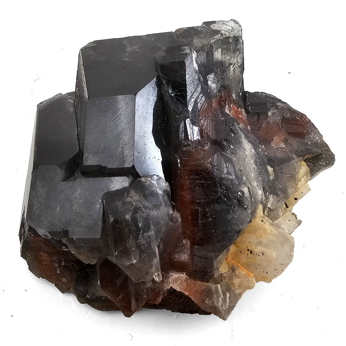 Black Barite specimen, barium sulfate, from Mibladen mining district, Drâa-Tafilalet Region, Morocco.