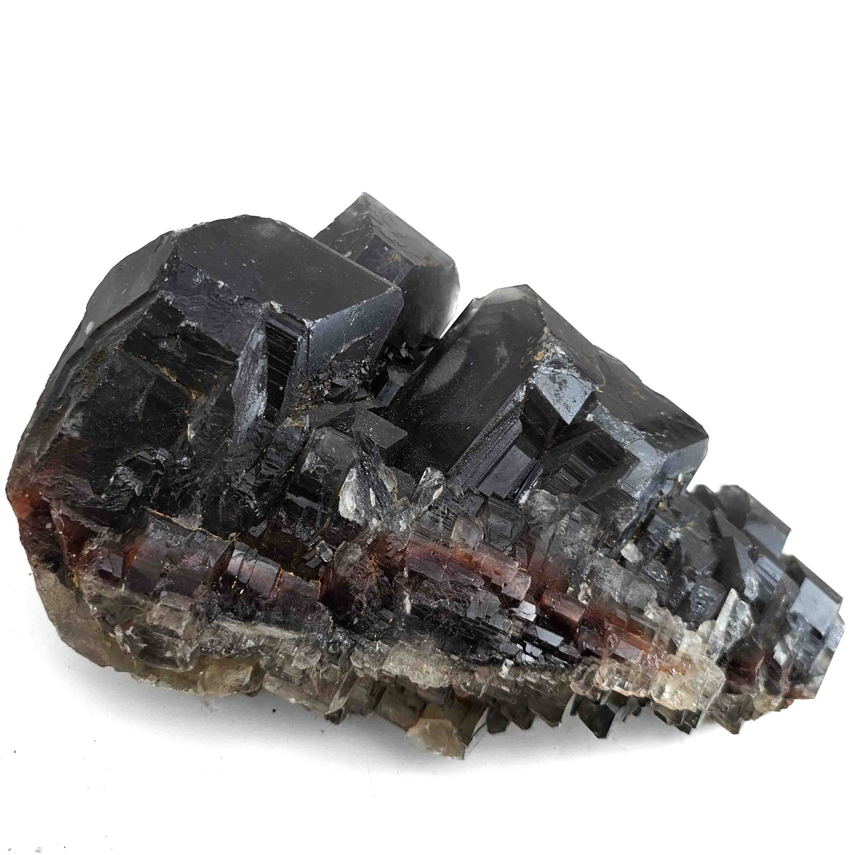 Black Barite specimen, barium sulfate, from Mibladen mining district, Drâa-Tafilalet Region, Morocco.