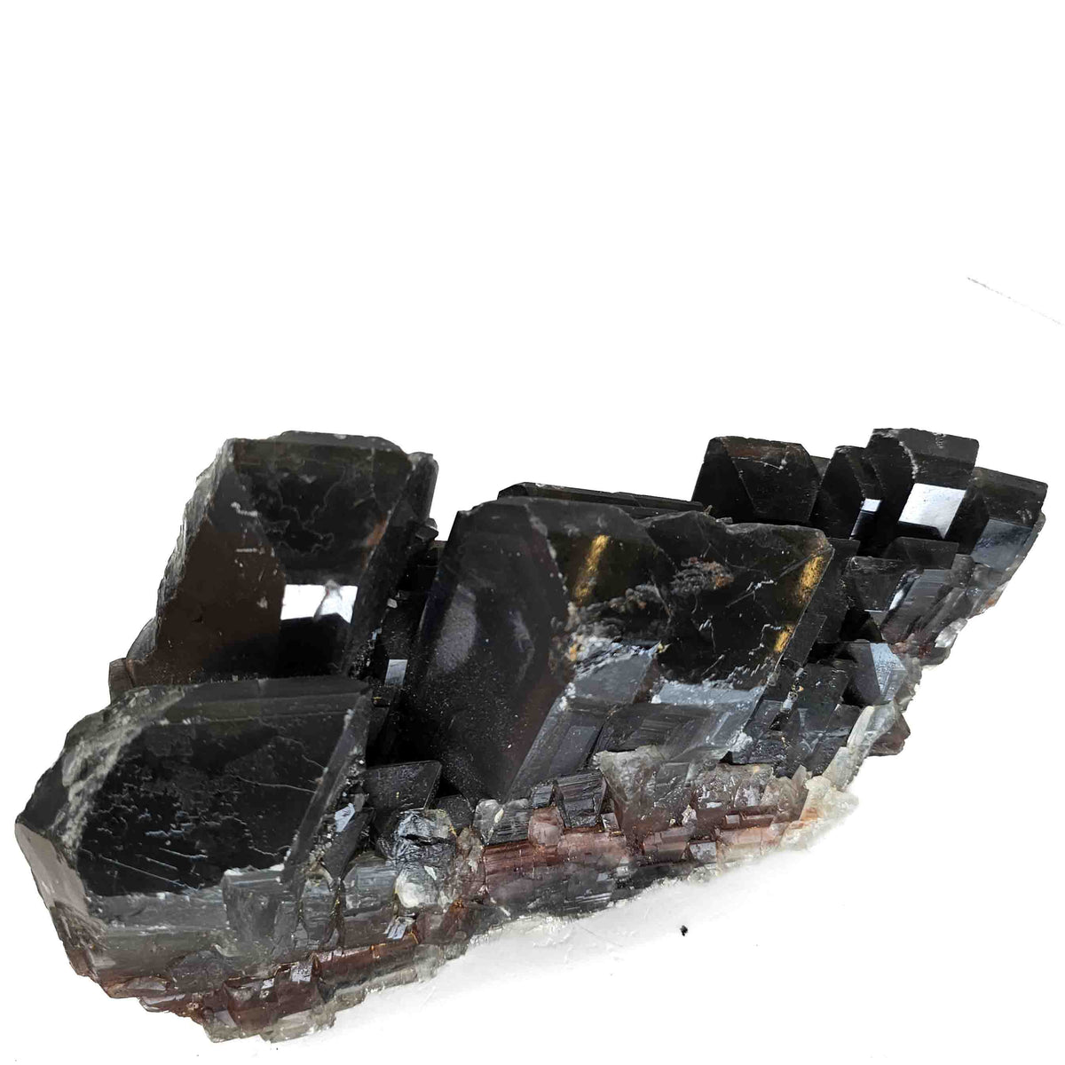 Black Barite specimen, barium sulfate, from Mibladen mining district, Drâa-Tafilalet Region, Morocco.