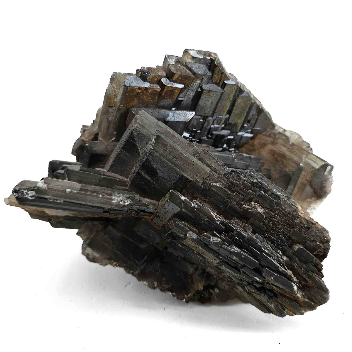 Black Barite specimen, barium sulfate, from Mibladen mining district, Drâa-Tafilalet Region, Morocco.