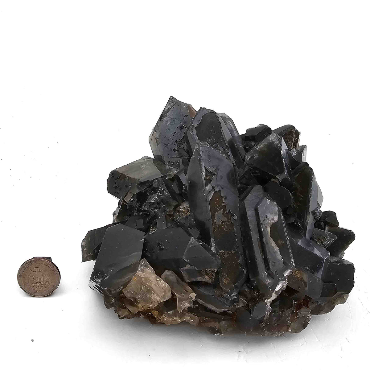 Black Barite specimen, barium sulfate, from Mibladen mining district, Drâa-Tafilalet Region, Morocco.
