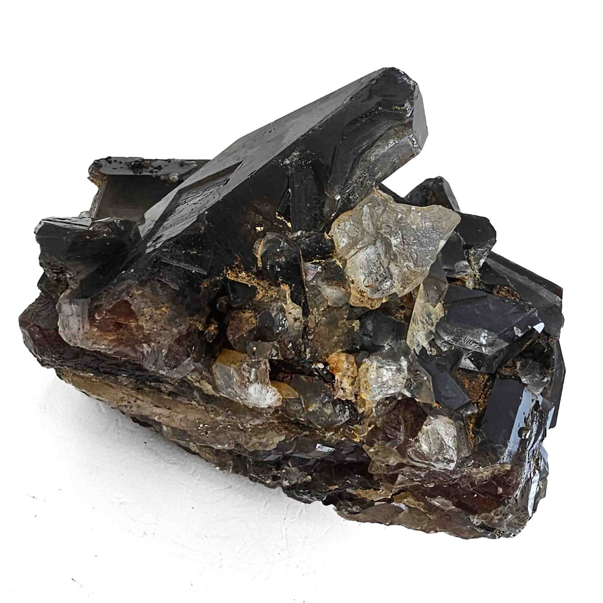 Black Barite specimen, barium sulfate, from Mibladen mining district, Drâa-Tafilalet Region, Morocco.