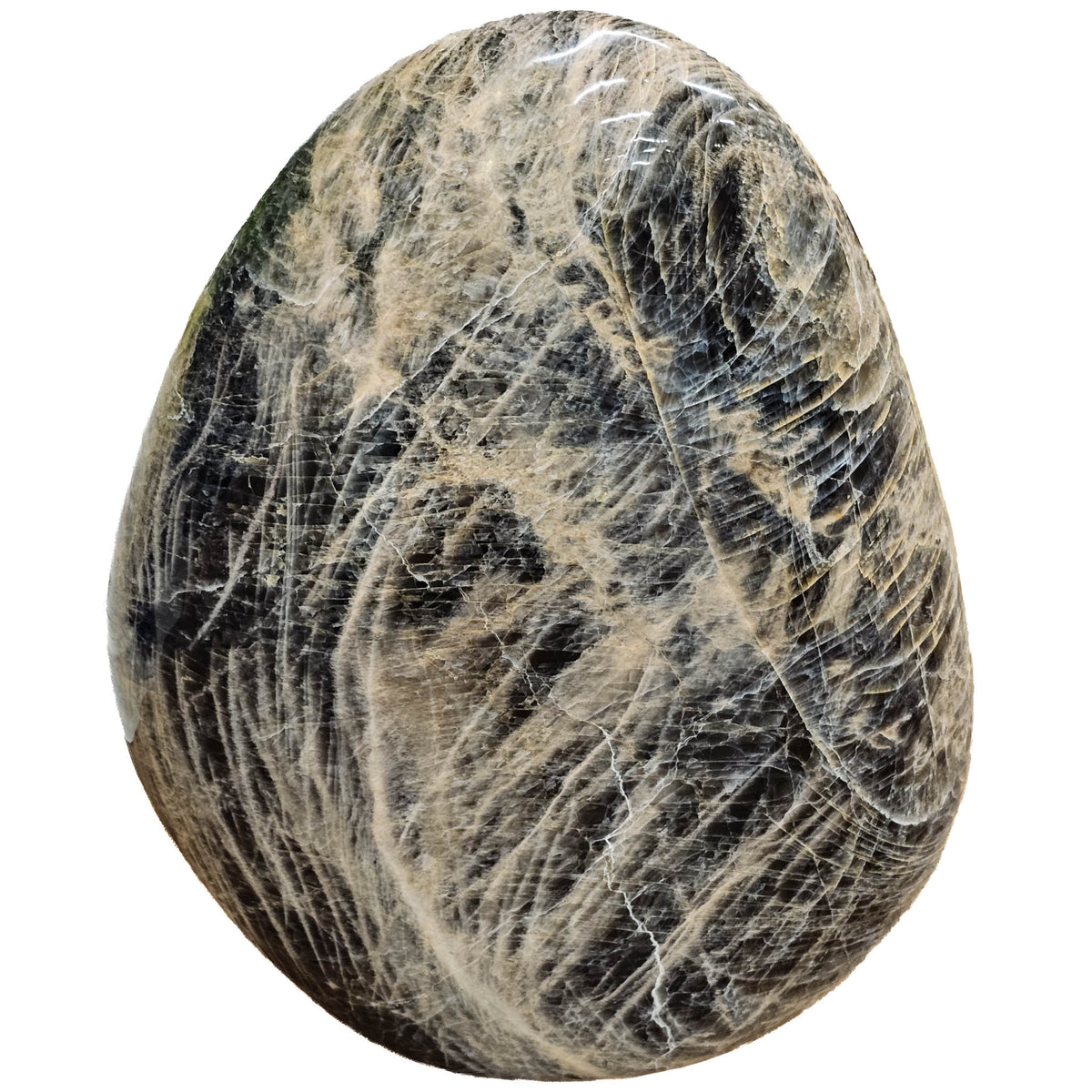 Black Moonstone - Polished Cut Base - Statement Piece