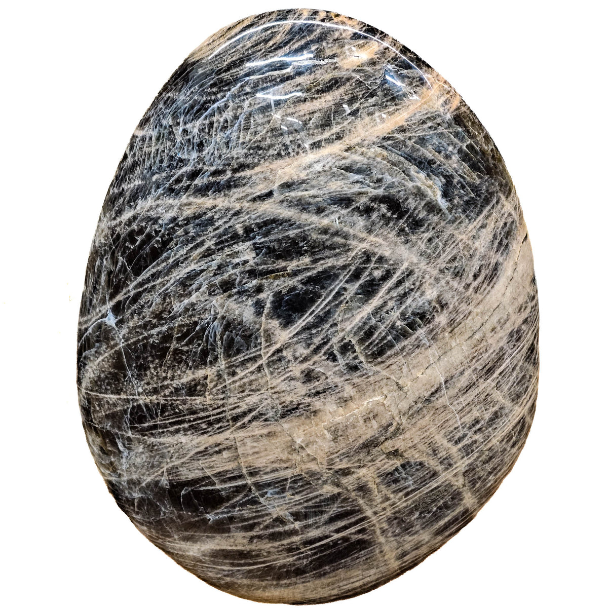 Black Moonstone - Polished Cut Base - Statement Piece