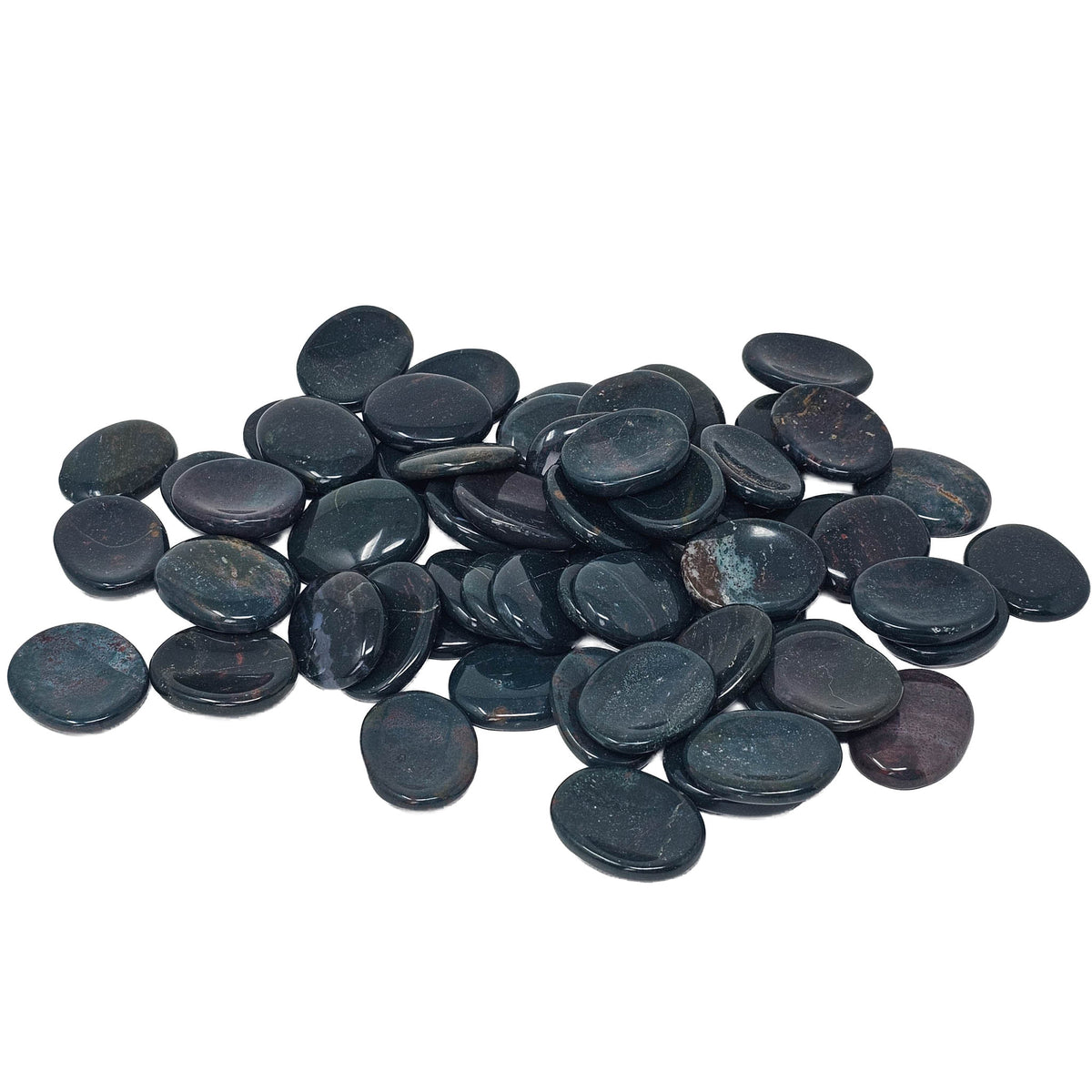 Bloodstone - Worry Stone - India - Heart, Sacral, Root Chakras