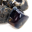 Blue Amber - Polished Face - Fossil