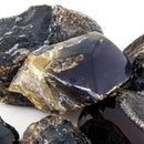 Blue Amber - Polished Face - Fossil