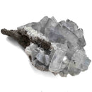 Blue Barite on Pyrite - Specimen