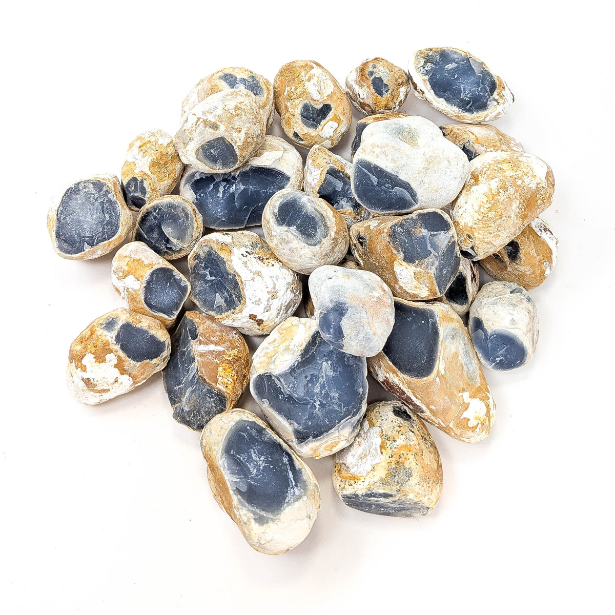 Blue Chalcedony Nodules rough, a variety of chalcedony, from Turkey.