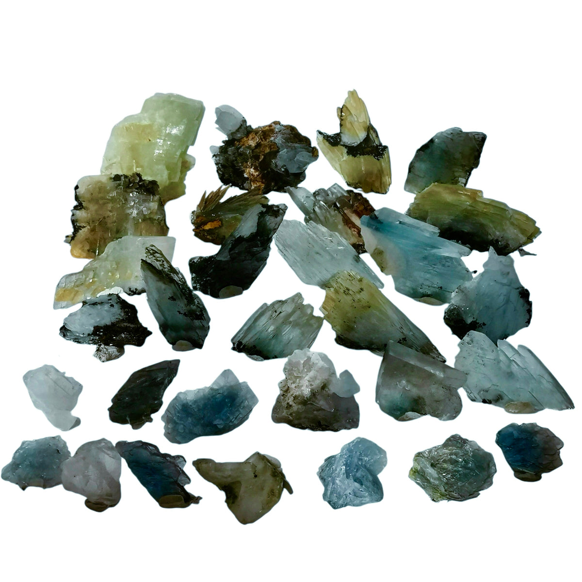 Blue barite from Morocco – spread of crystals