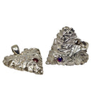 Broken Heart - Pendant - Broken Ox Creations - Red Garnet - Sterling Silver - BC, Canada 