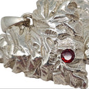 Broken Heart - Pendant - Broken Ox Creations - Red Garnet - Sterling Silver - BC, Canada 