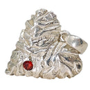 Broken Heart - Pendant - Broken Ox Creations - Red Garnet - Sterling Silver - BC, Canada 