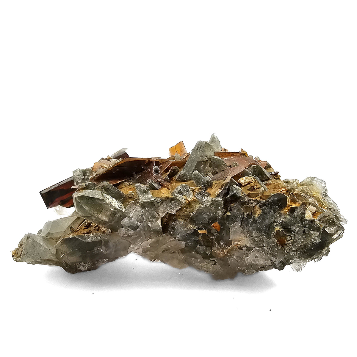 Brookite on Quartz specimen from Kharan District, Balochistan, Pakistan.