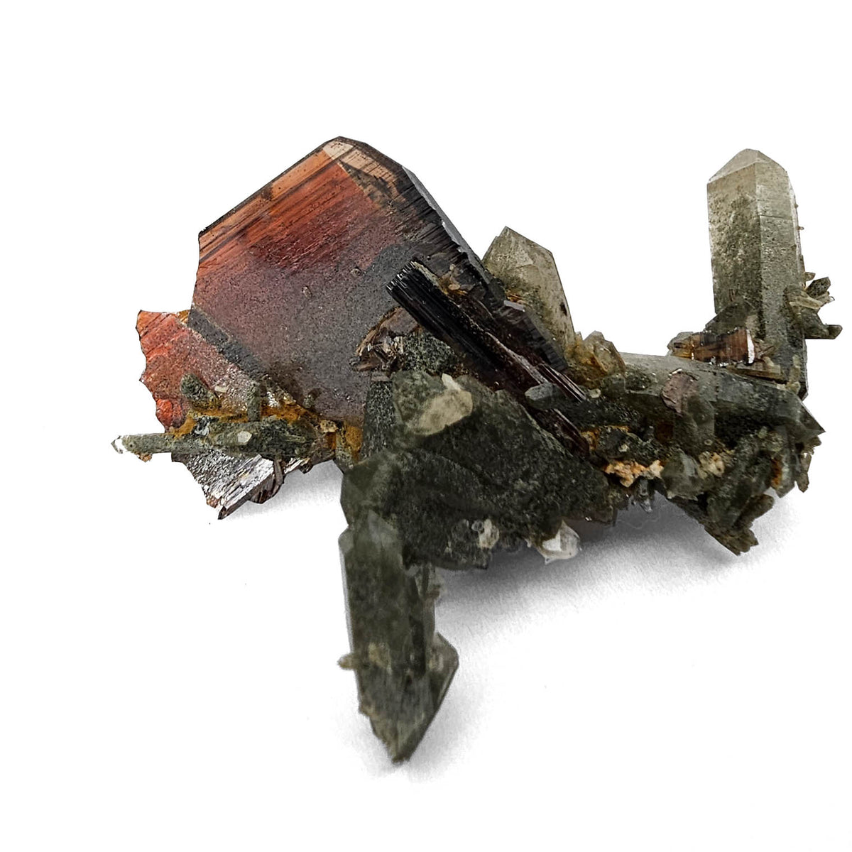 Brookite on Quartz specimen from Kharan District, Balochistan, Pakistan.
