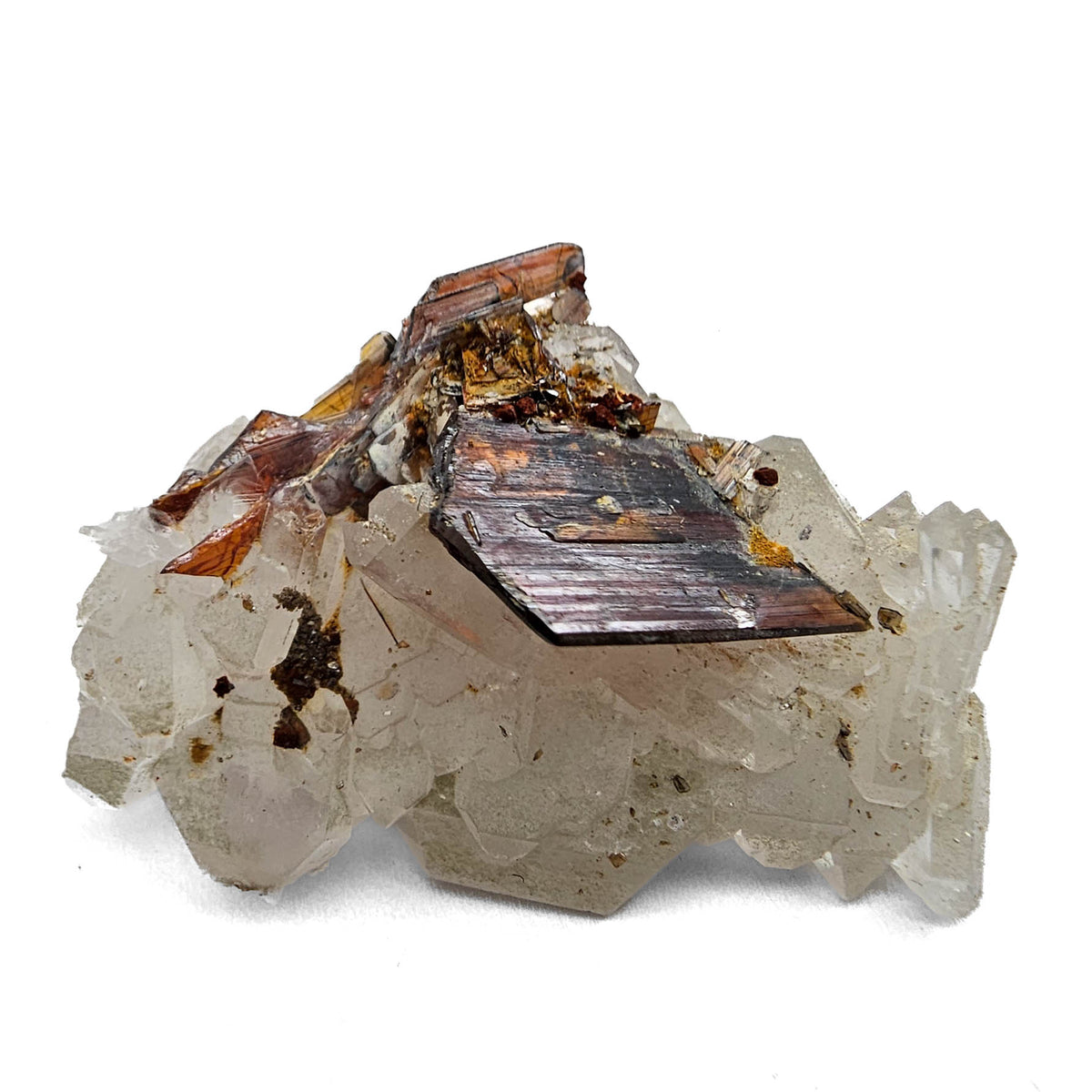 Brookite on Quartz specimen from Kharan District, Balochistan, Pakistan.