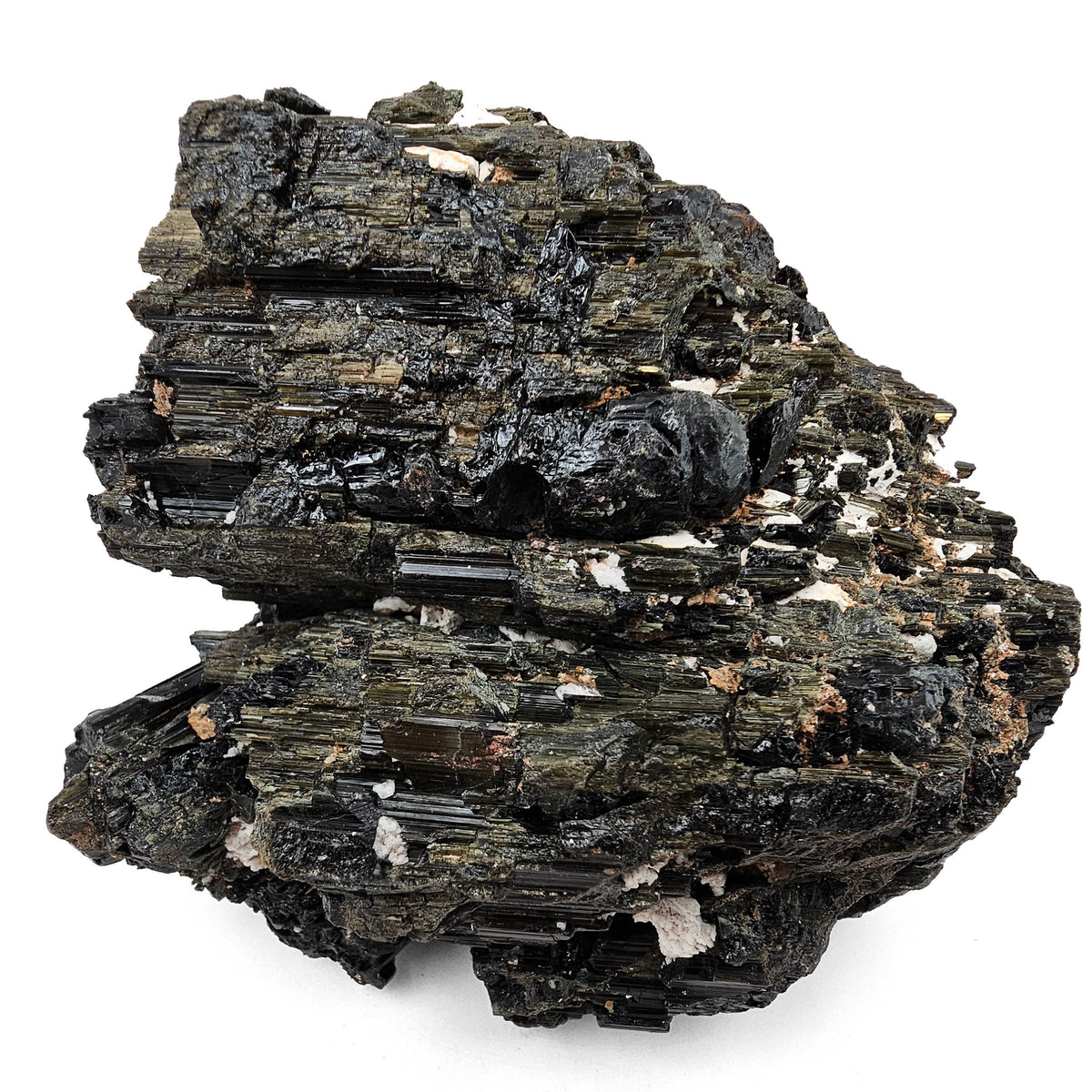 Cats Eye Tourmaline with Albite and Quartz - Specimen
