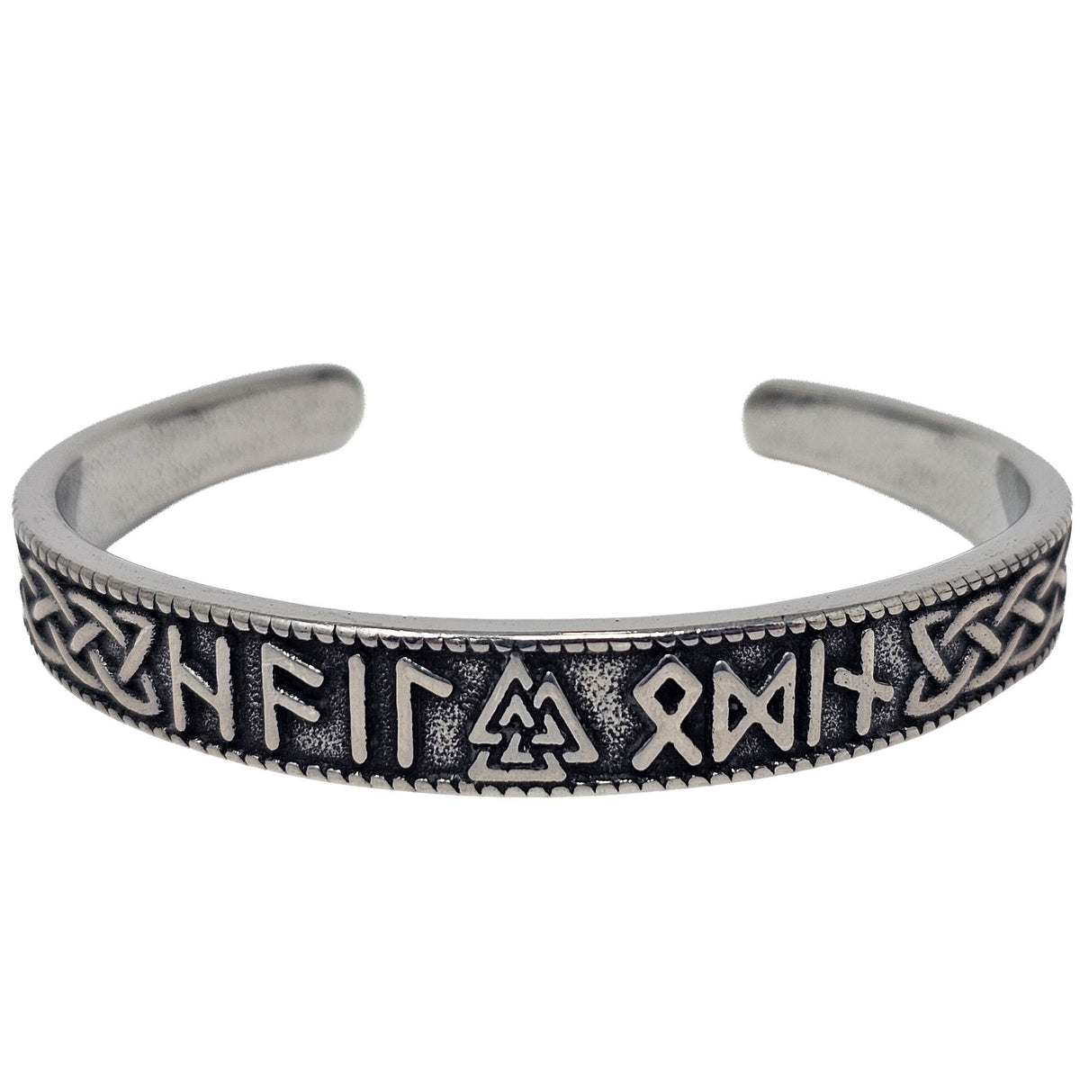 Celtic stainless steel cuff bracelet.