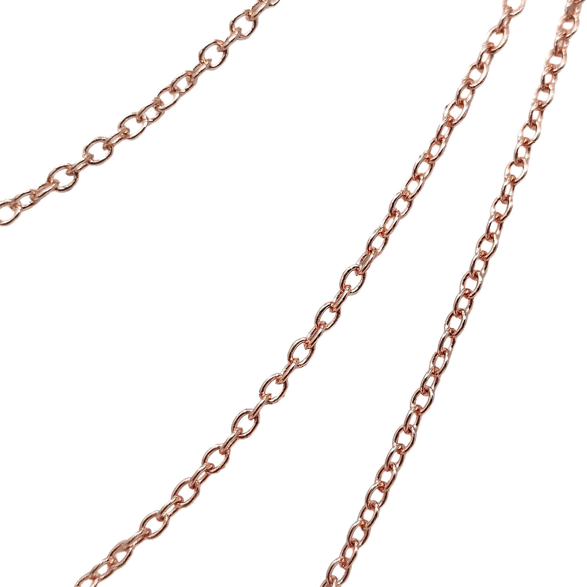 Copper plated chain – two chains, close view