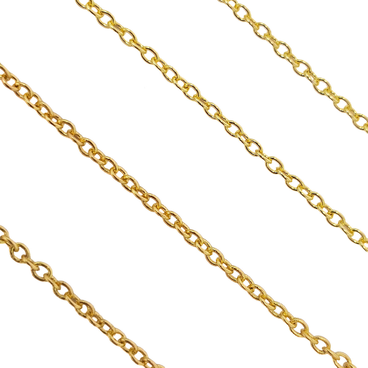 Gold-plated chain.