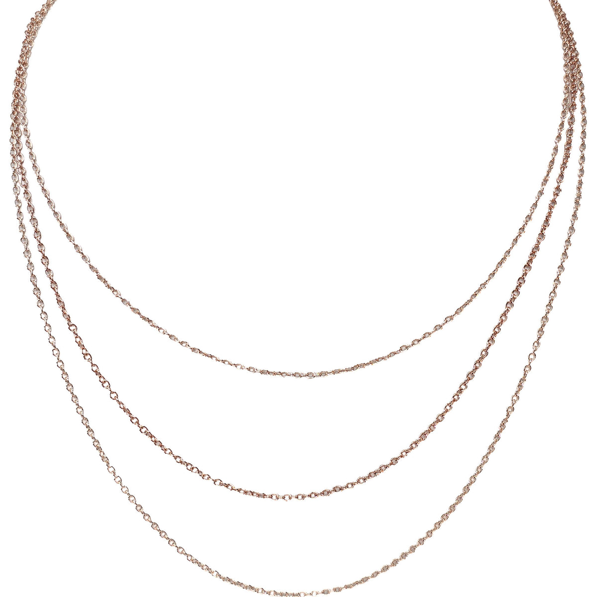 Rose Gold-plated chain.