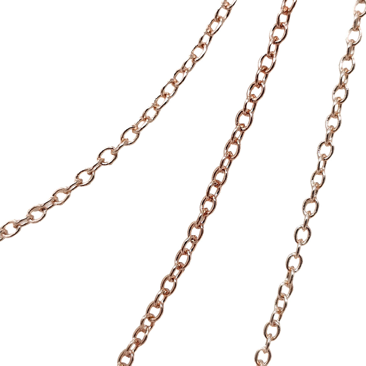 Rose Gold-plated chain.
