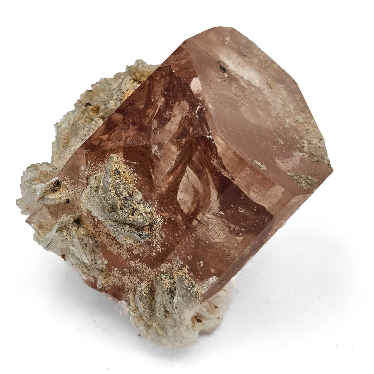 Champagne Topaz specimen from Katlang Topaz Mines, Khyber Pakhtunkhwa, Pakistan.