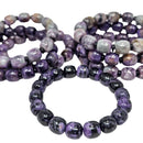 Charoite - Barrel Bead Bracelet