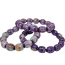 Charoite - Barrel Bead Bracelet