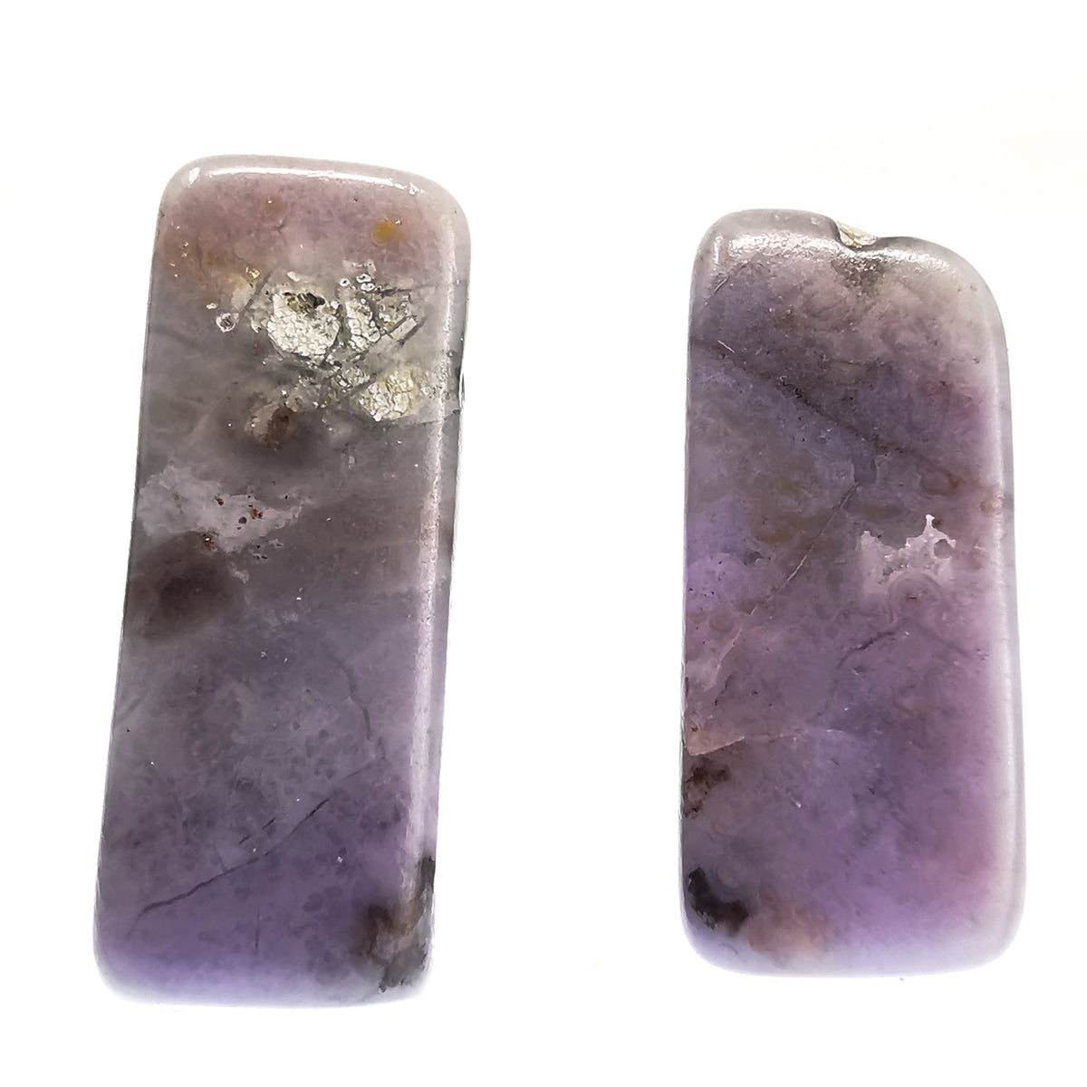 Chip stud earrings, assorted stones in sterling silver, photo 5 of 12